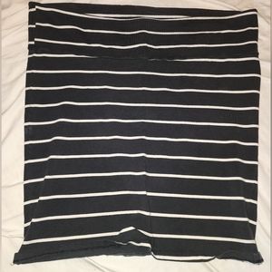 Torrid black&white stripe pencil skirt